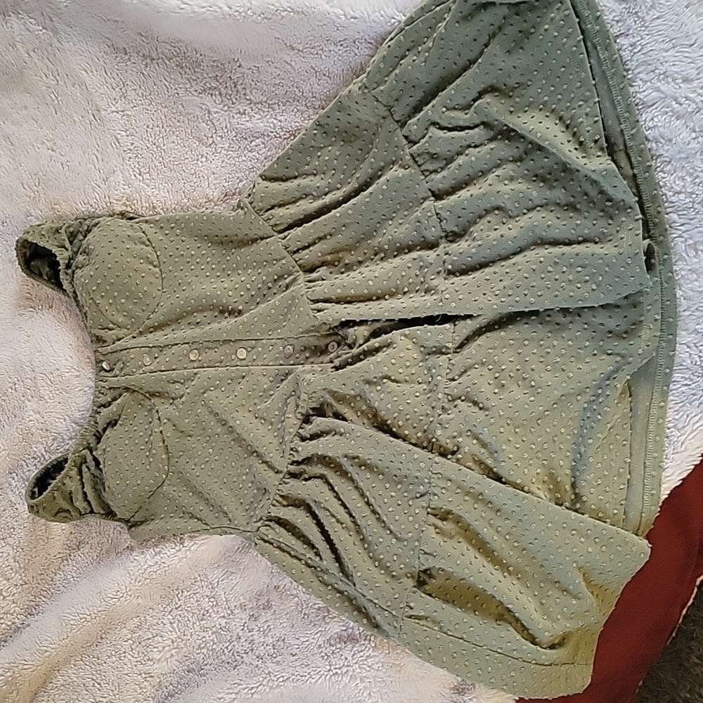 Green mini dress